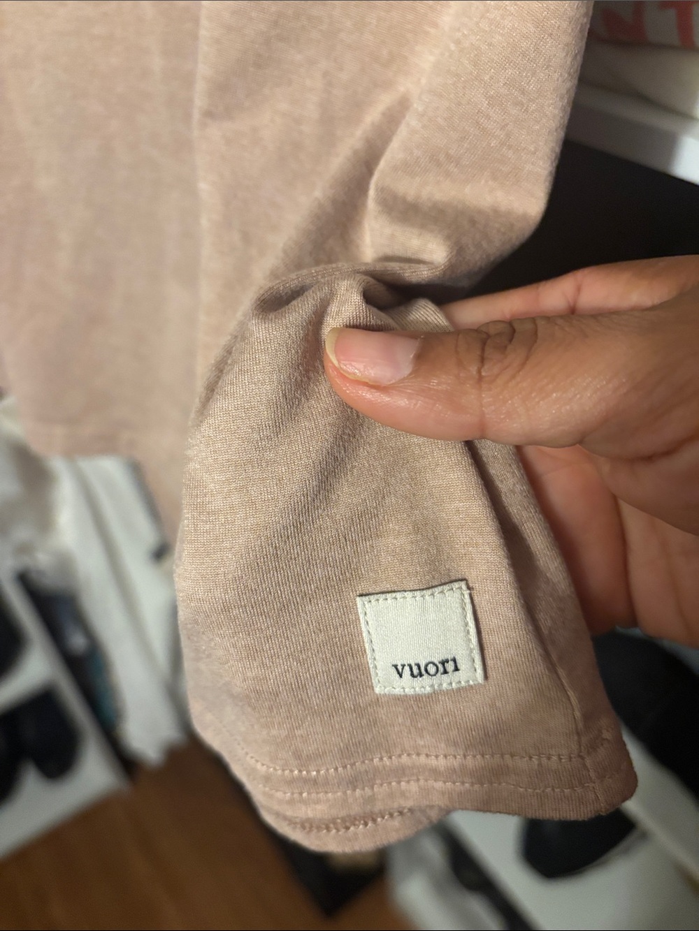 Vuori Sleeveless Cropped Tank in Taupe - Picture 6 of 10